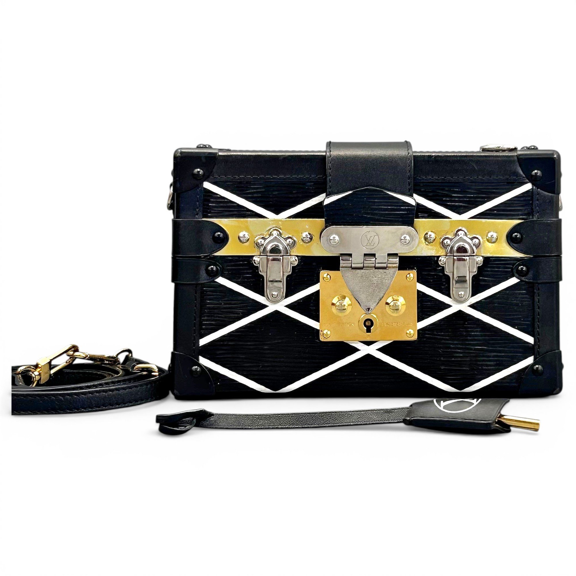 Petite Malle leather crossbody bag