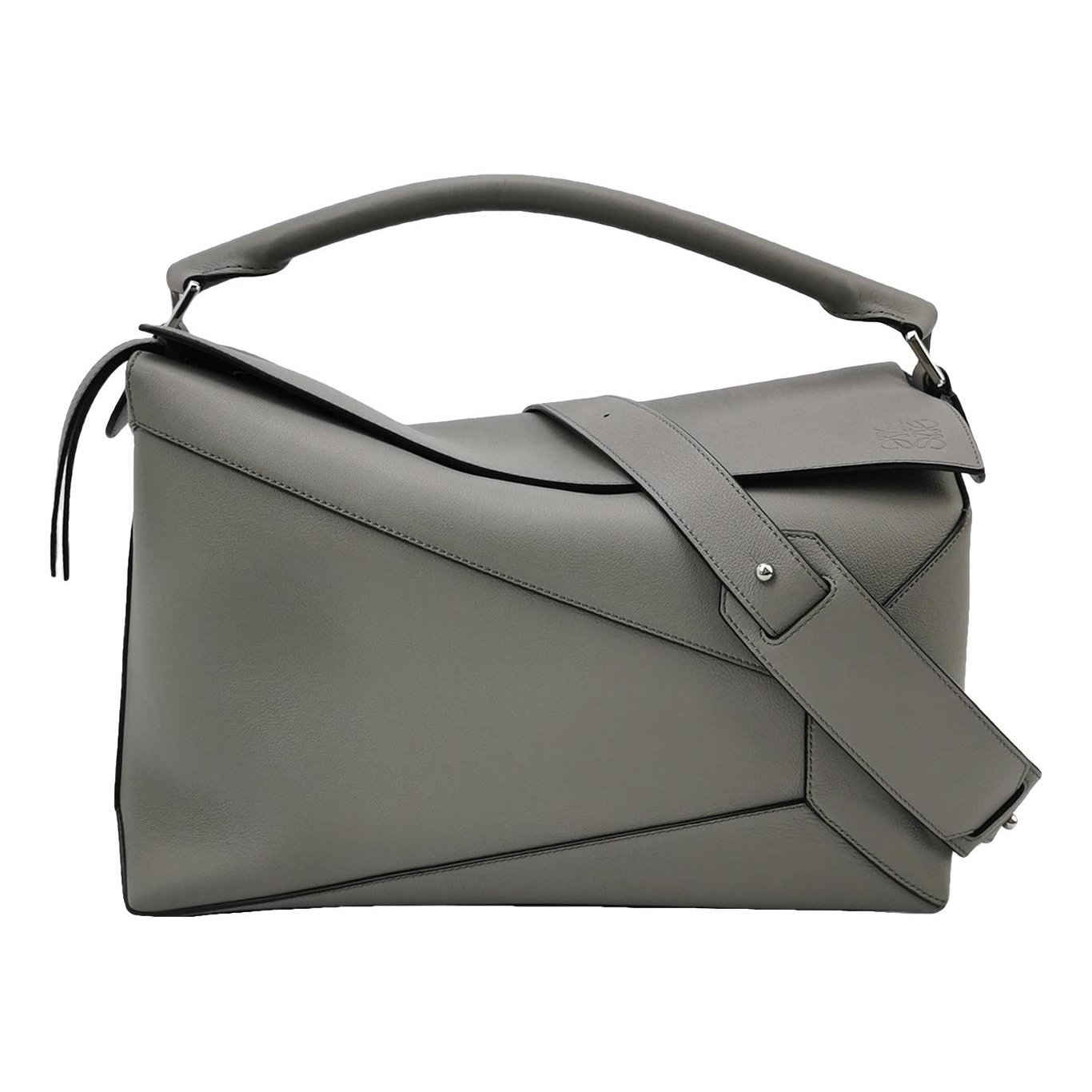 Puzzle leather handbag