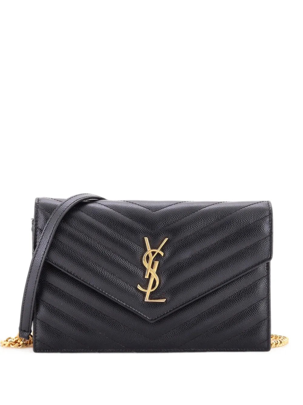 Classic Monogram Wallet on Chain Matelasse Chevron Leather Small crossbody bag