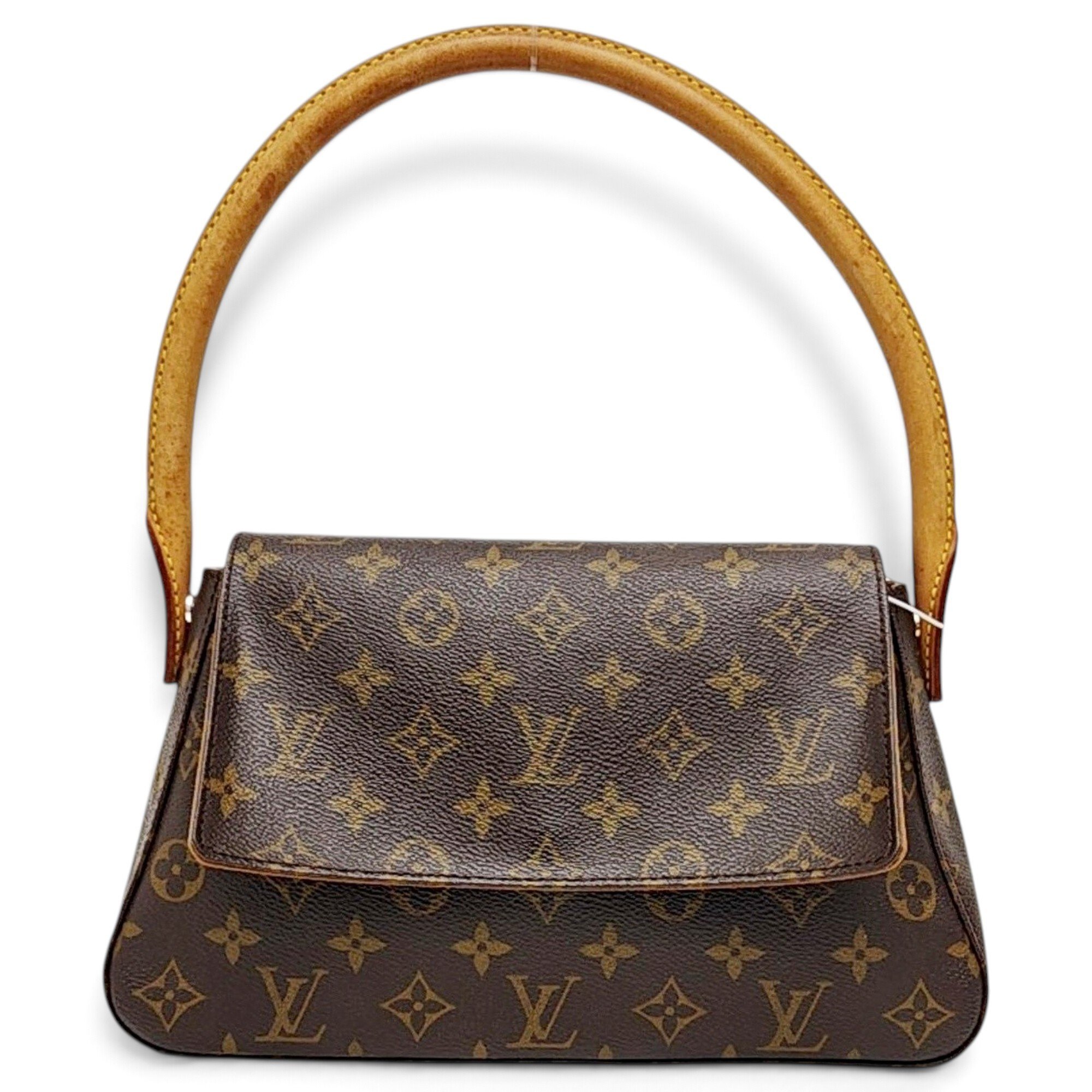 Looping leather handbag