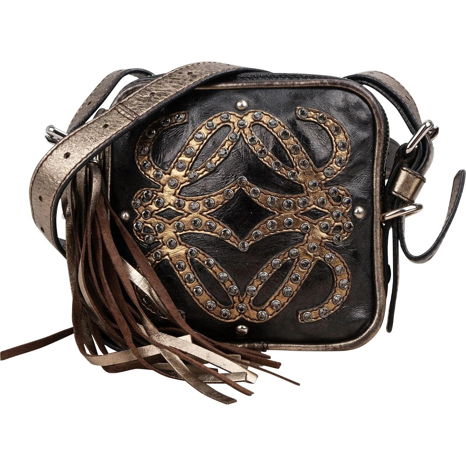 Fringes leather crossbody bag