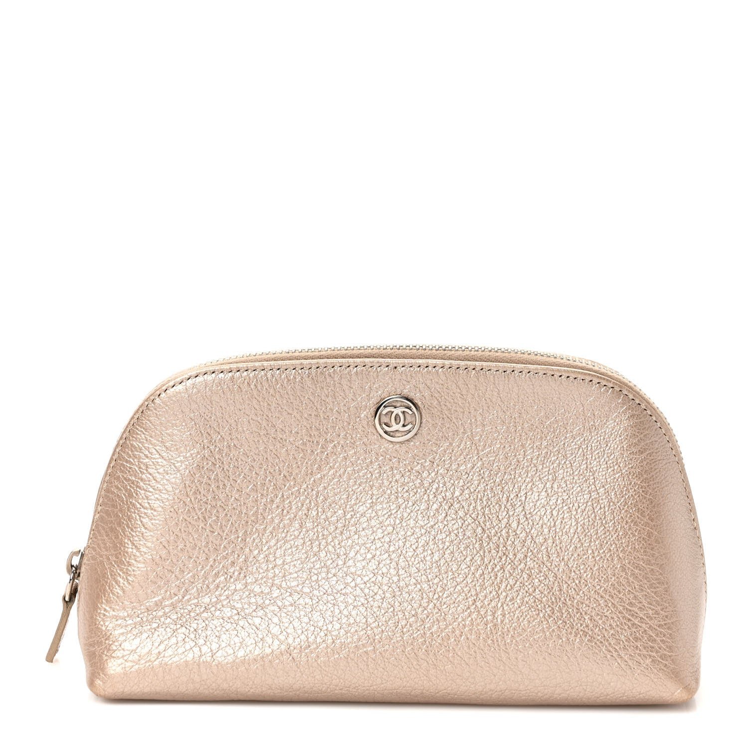 Chanel Metallic Goatskin Cosmetic Case Gold