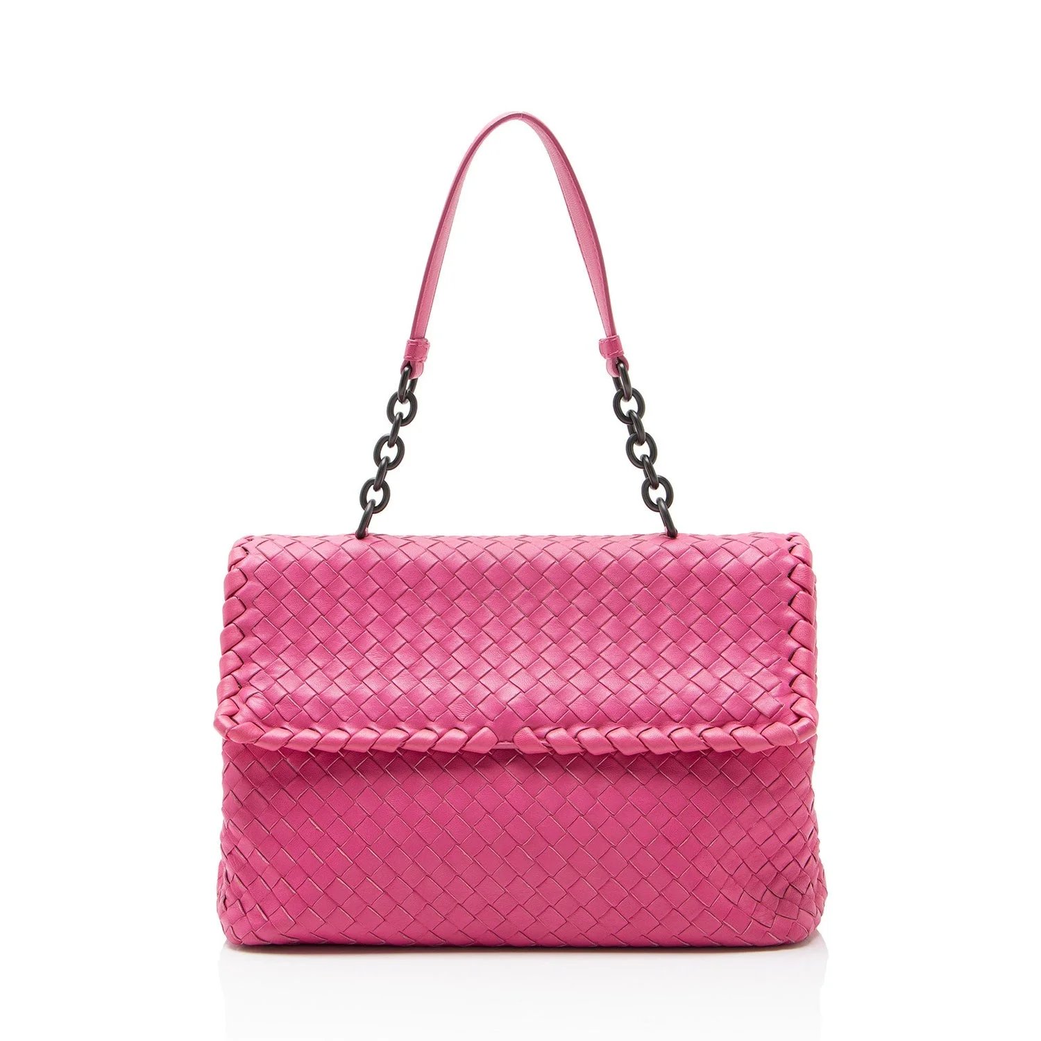 Leather Intrecciato Nappa Olimpia Shoulder Bag Small