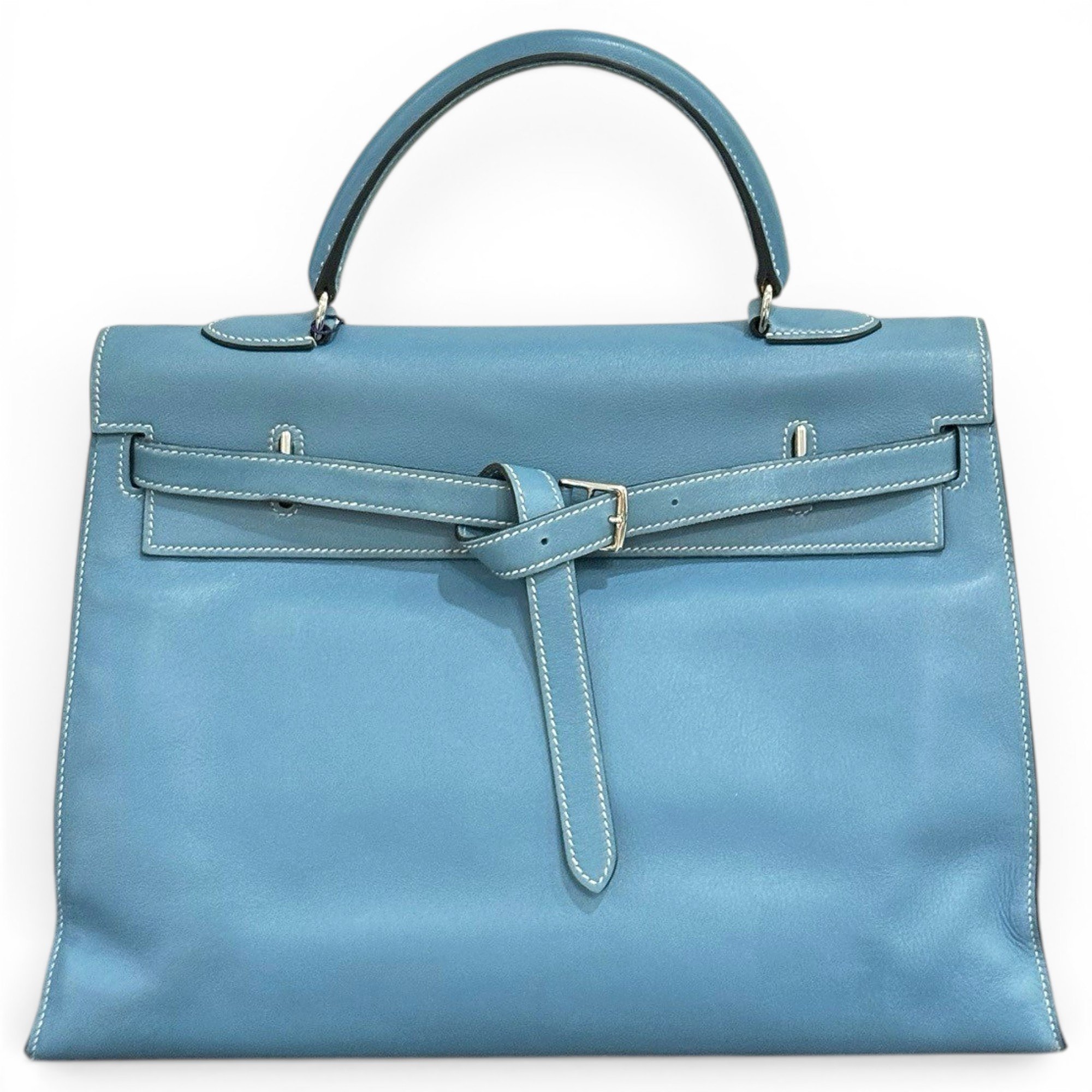 Kelly Flat leather handbag