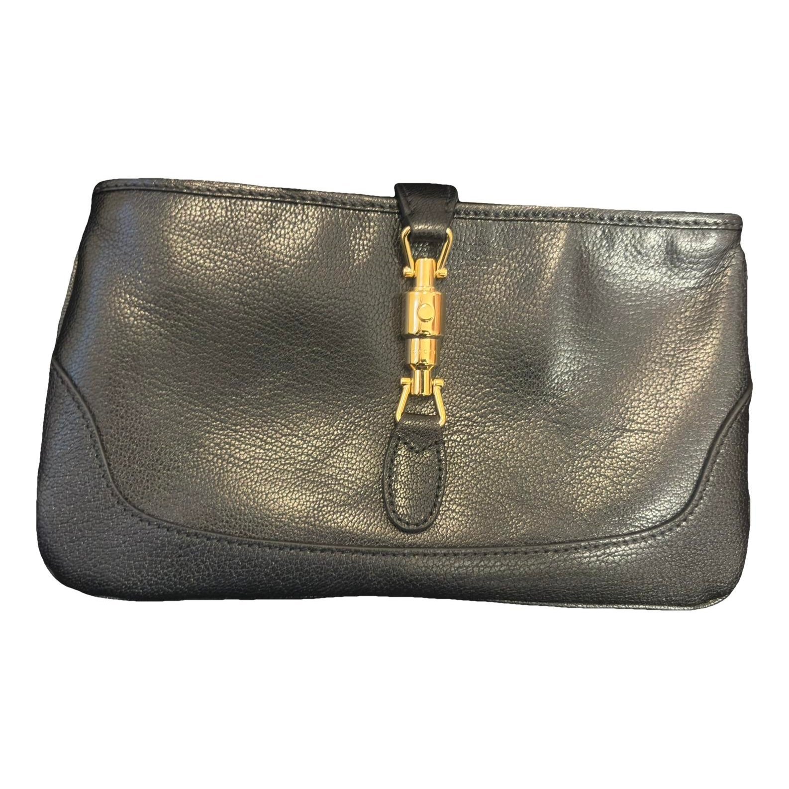 Leather clutch bag