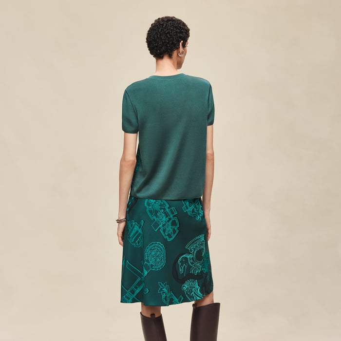 Vert Pin "Ferronnerie Remix" Short-sleeve Twillaine Sweater