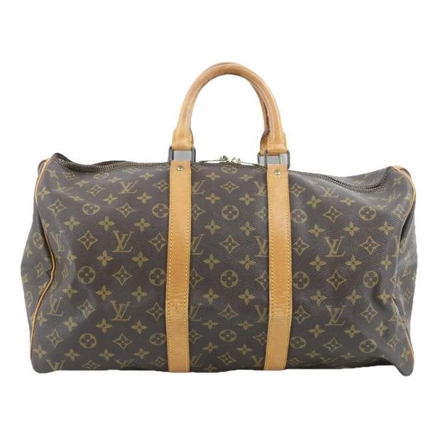 Keepall leather travel bag