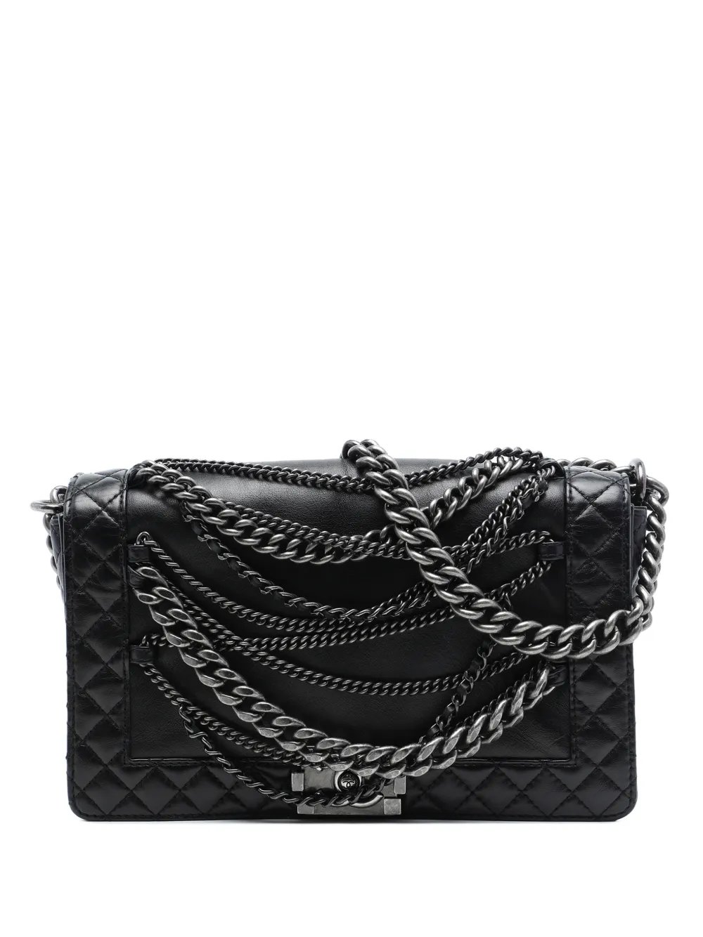 2013-2014 Paris Dallas Medium Lambskin Enchained Boy Flap crossbody bag