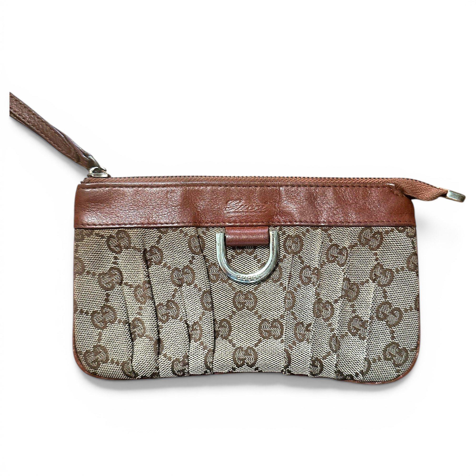 Leather clutch bag