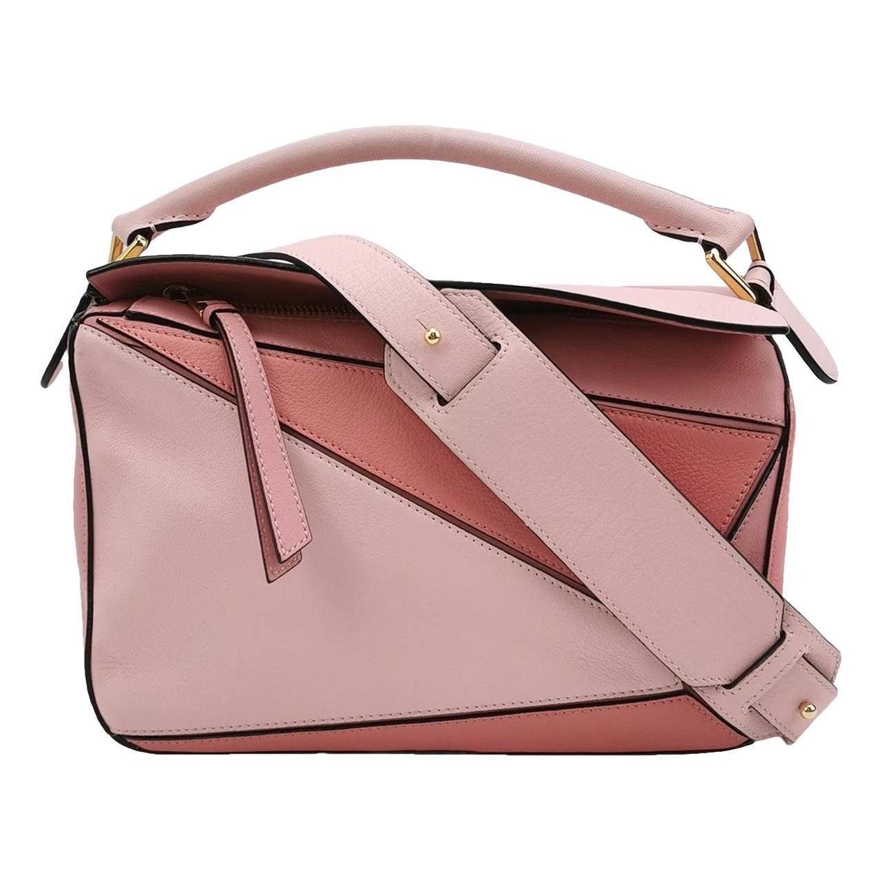 Puzzle leather handbag