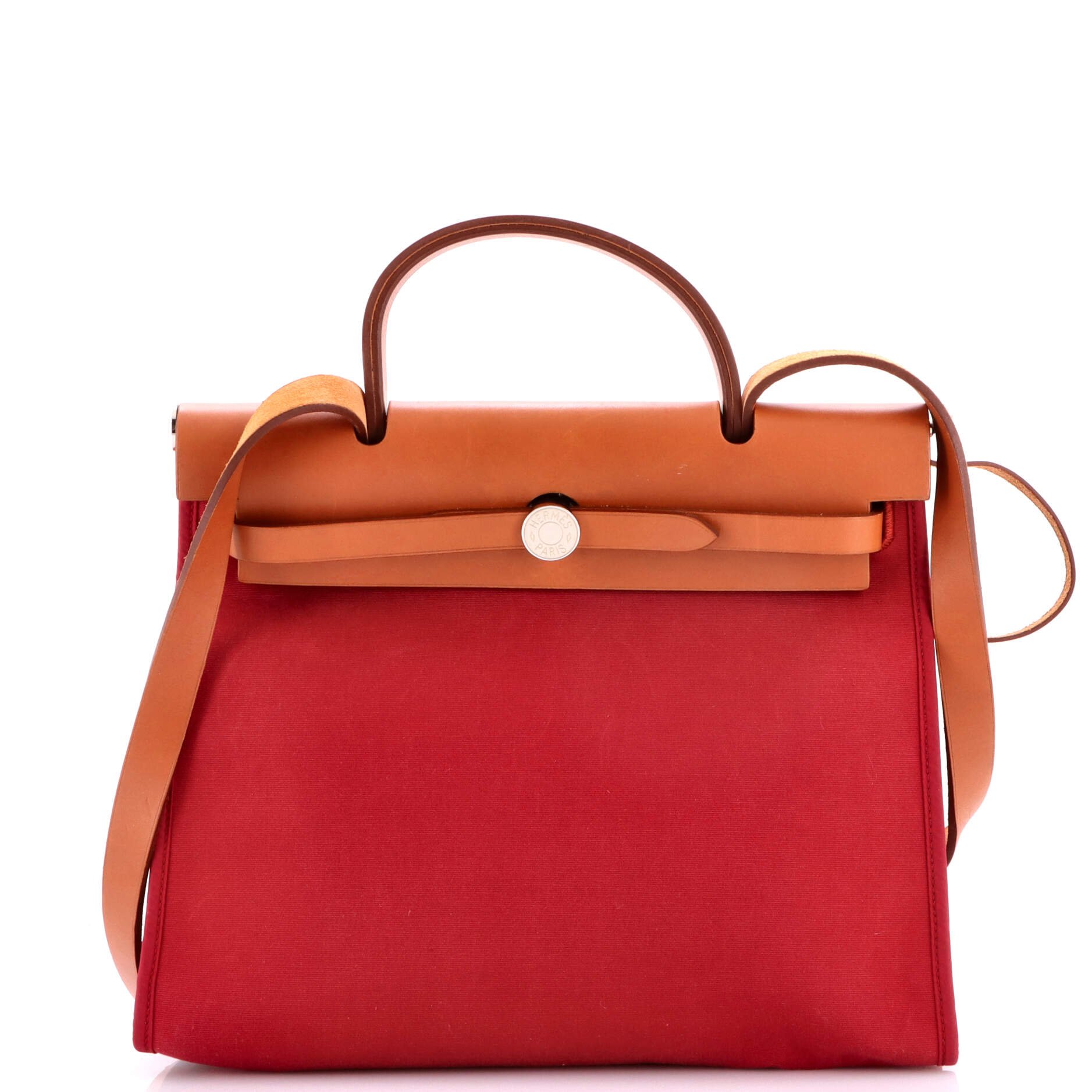 Hermes Herbag Zip Leather and Toile 31