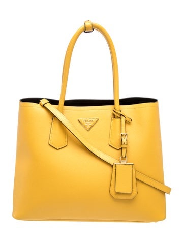 Saffiano Cuir Leather Double Bag Large