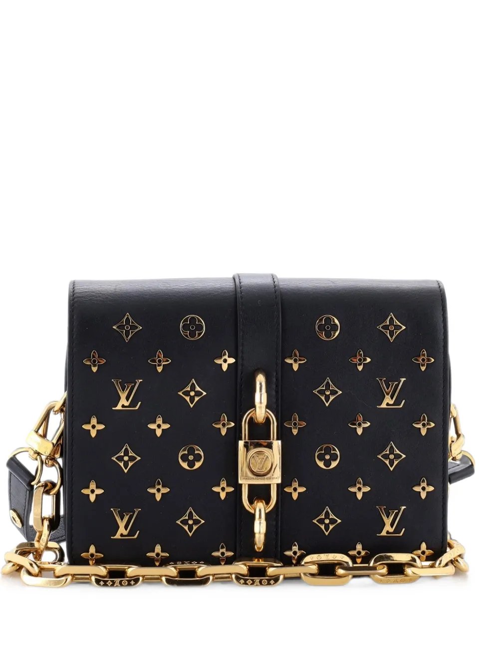 Rendez-Vous Monogram Metal Calfskin shoulder bag