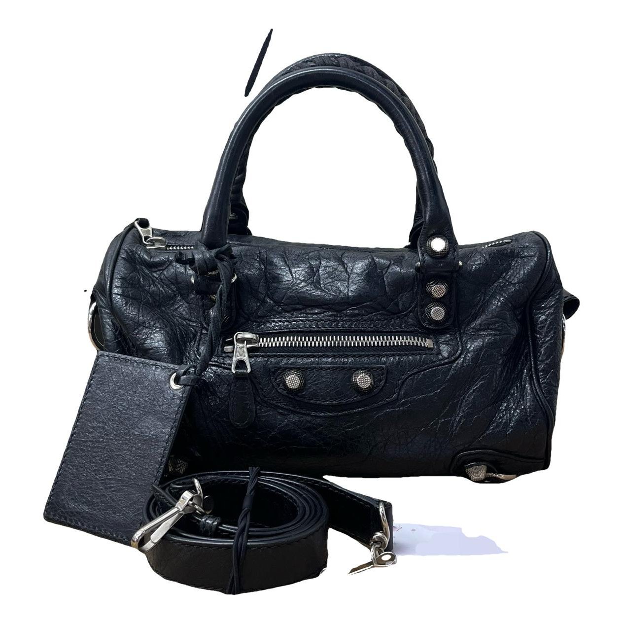 City leather handbag