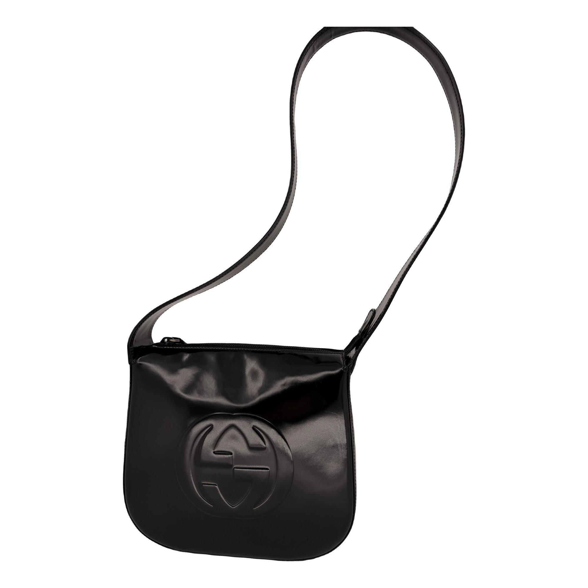 Interlocking leather handbag