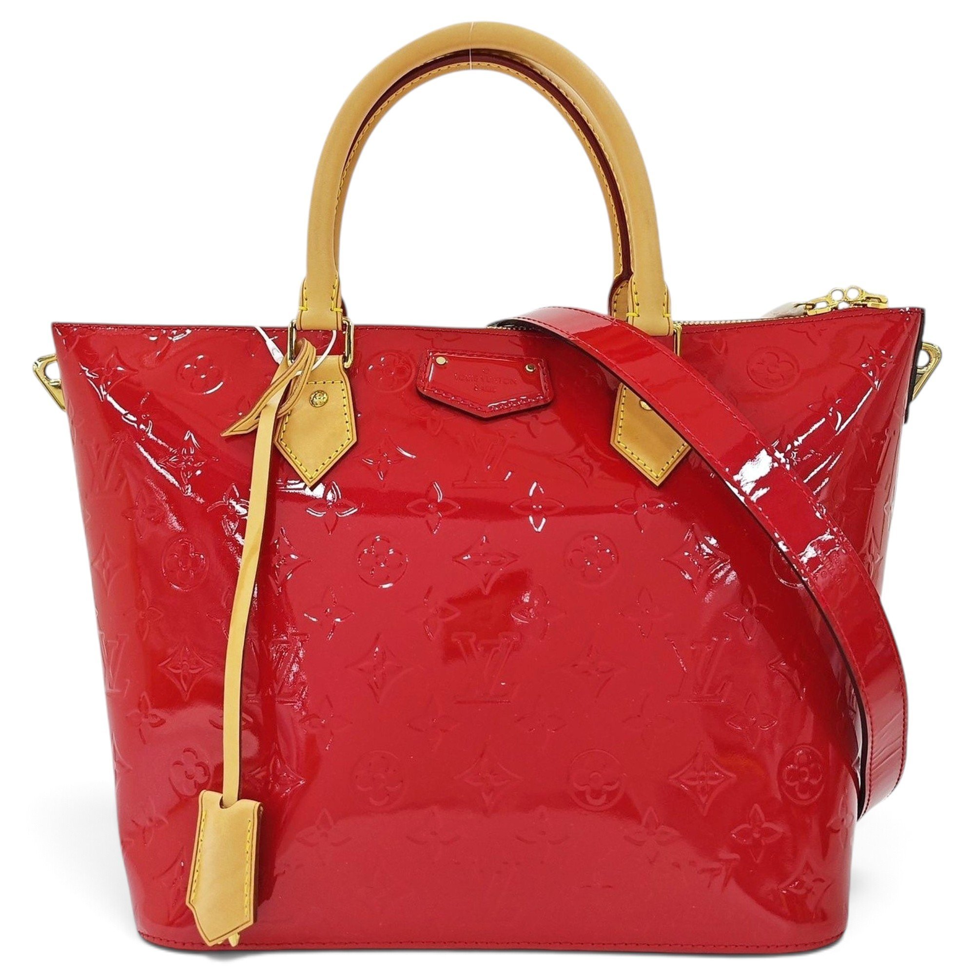 Patent leather handbag