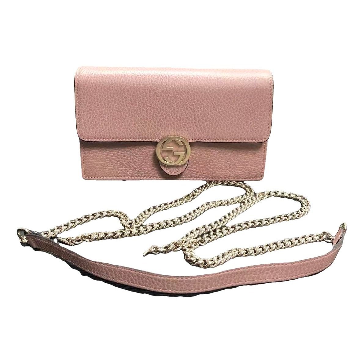 Interlocking leather handbag