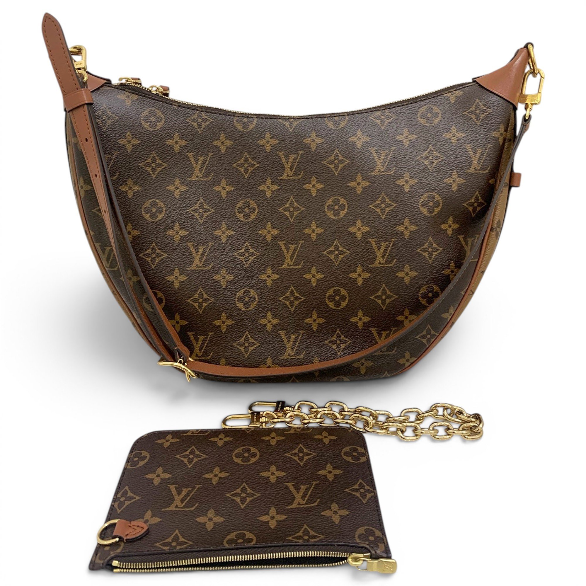 Loop leather handbag