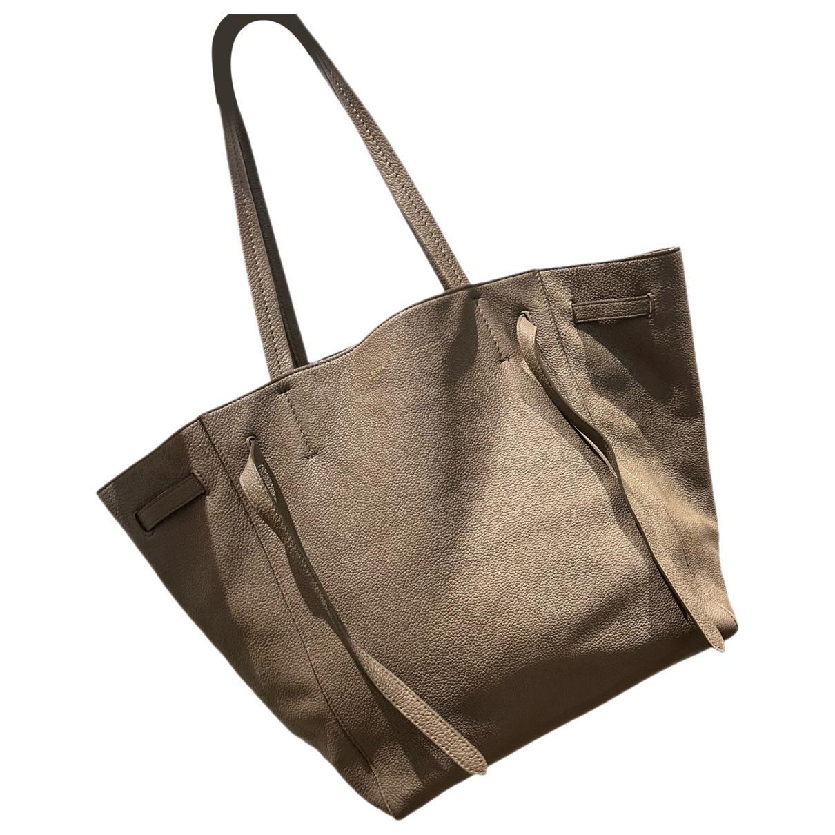 Cabas leather tote