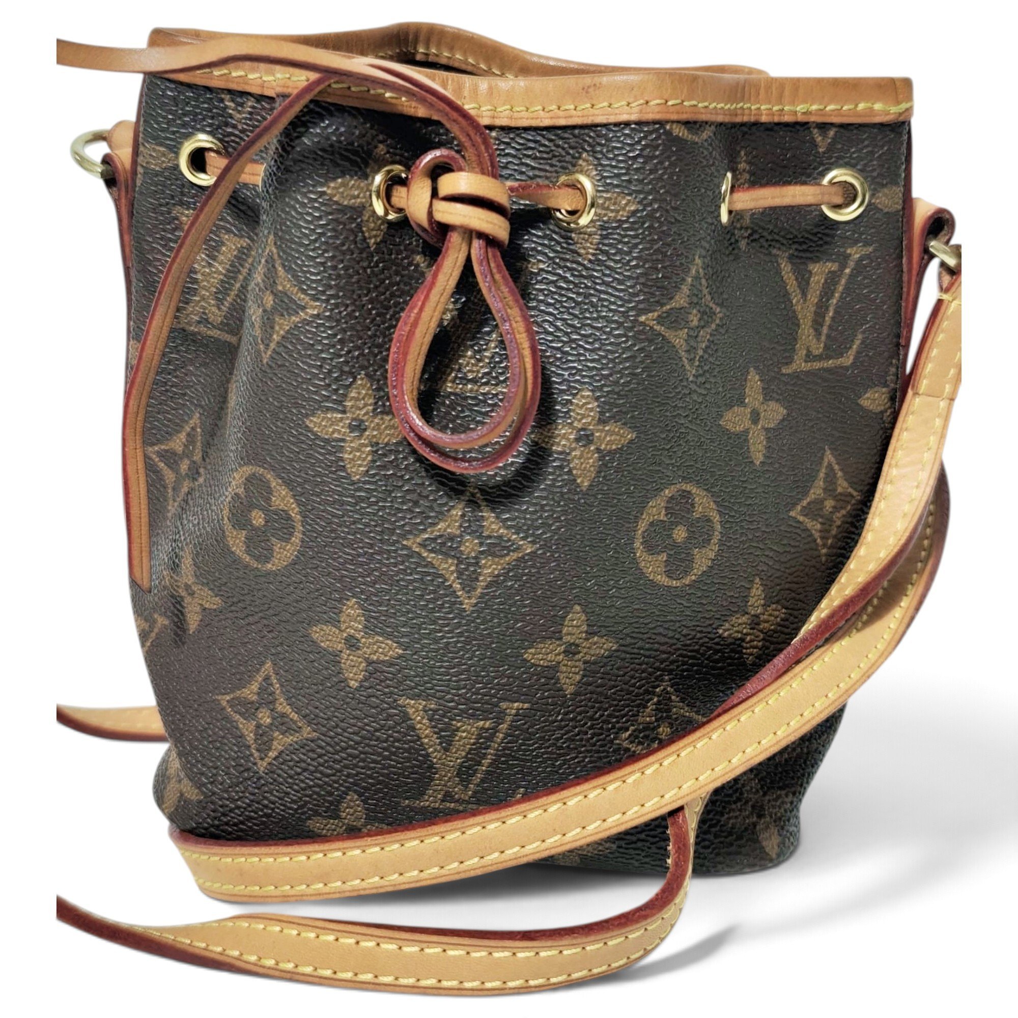 Nano Noé leather crossbody bag