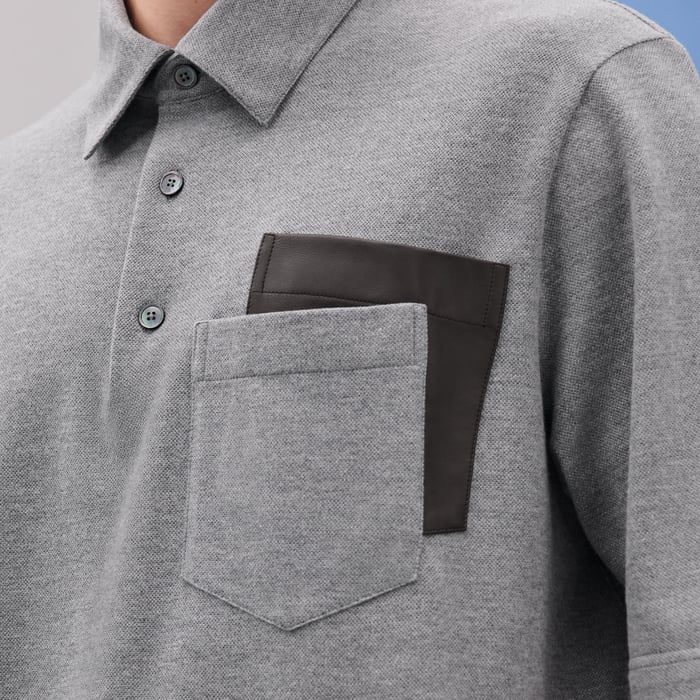 Gris Polo Shirt With Pocket