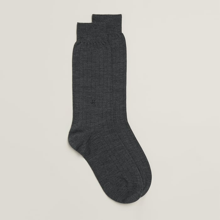 Anthracite "H" Embroidery Socks