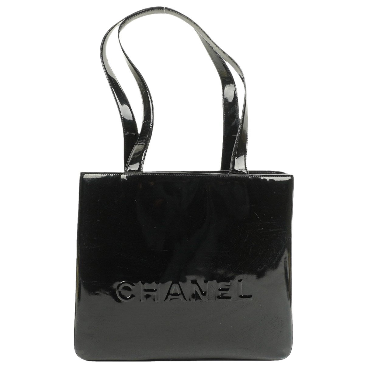 Petite Shopping Tote patent leather handbag
