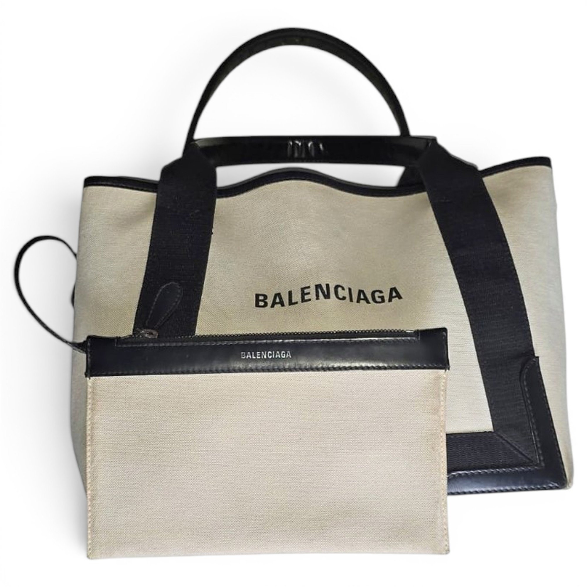 Navy cabas cloth tote