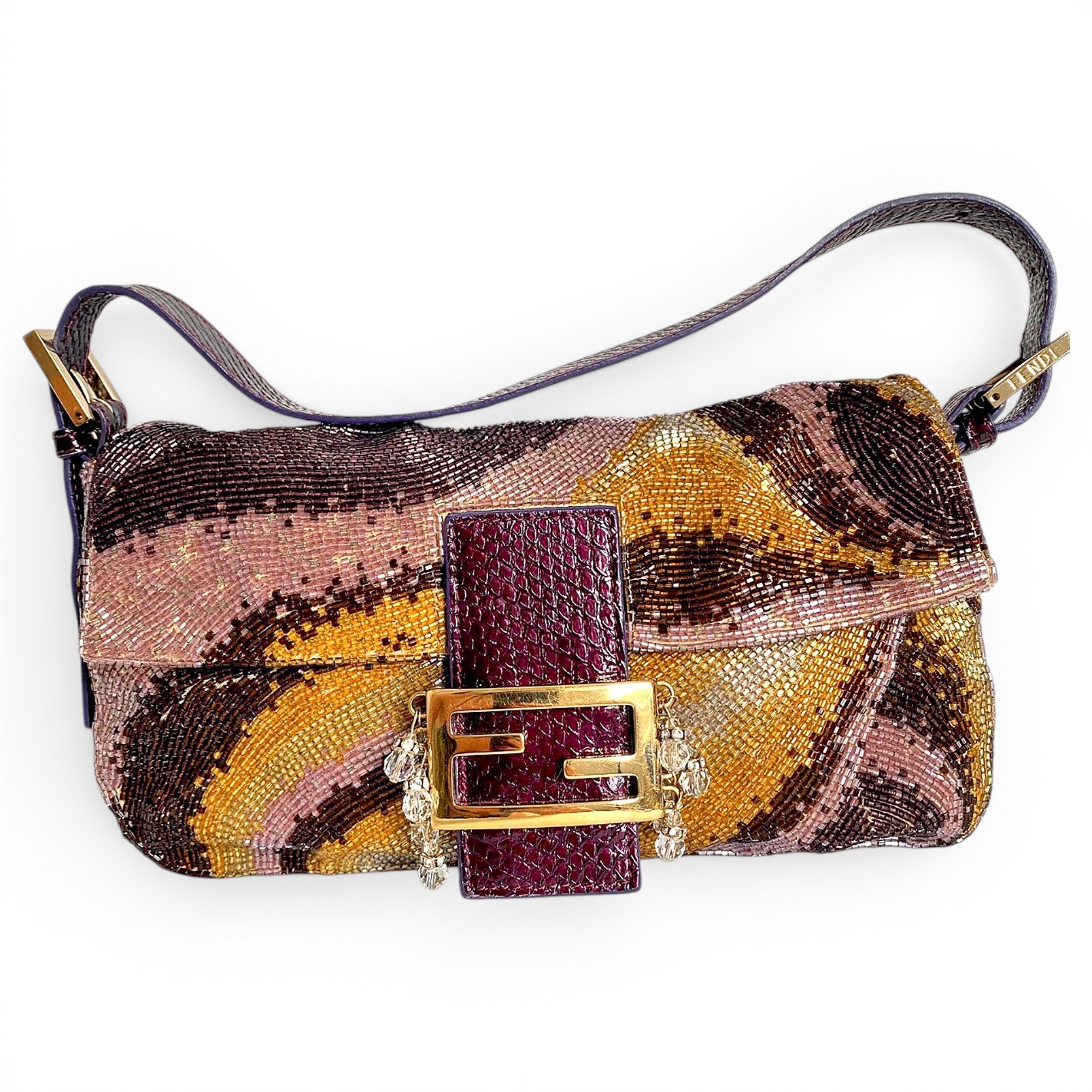 Baguette glitter handbag
