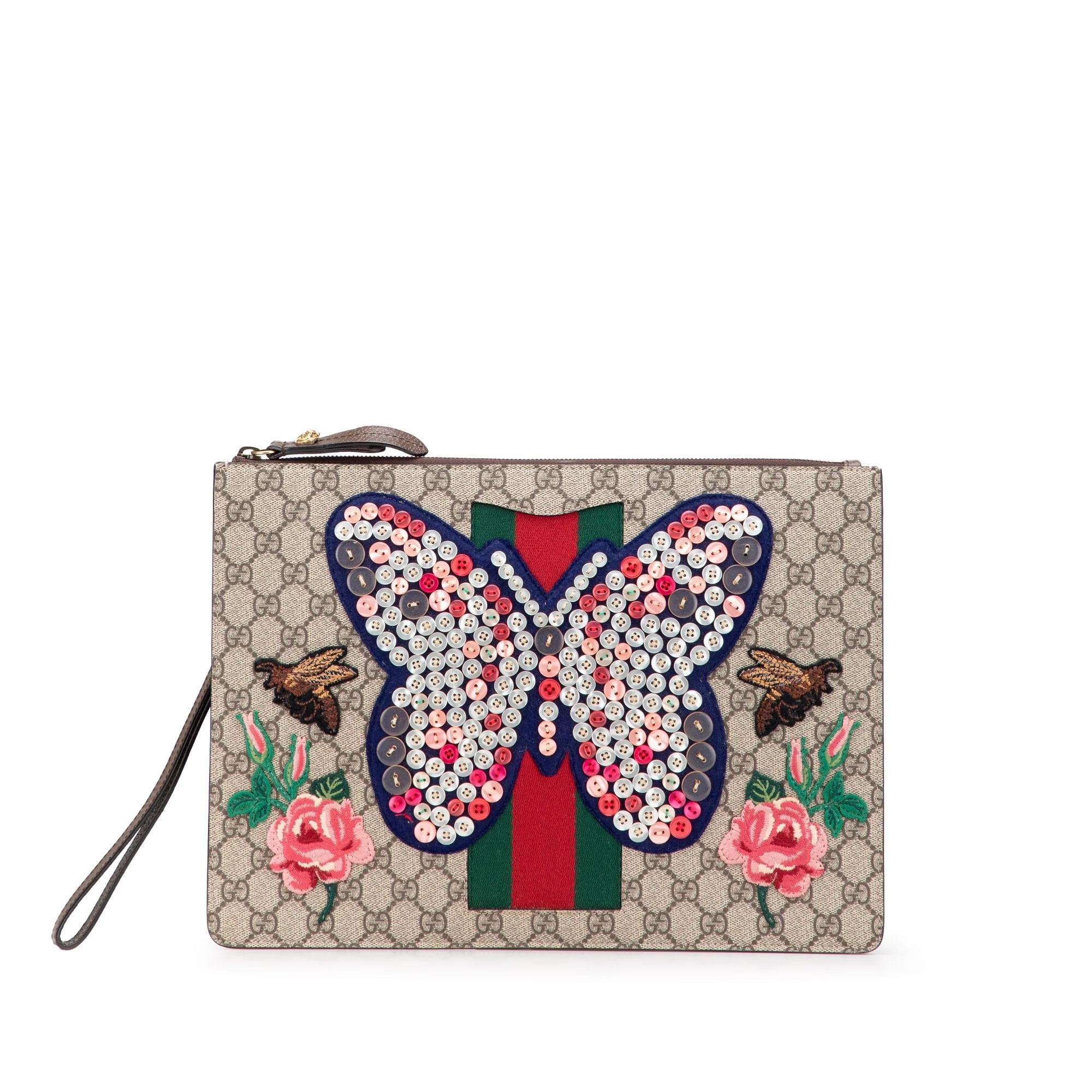 Leather clutch bag