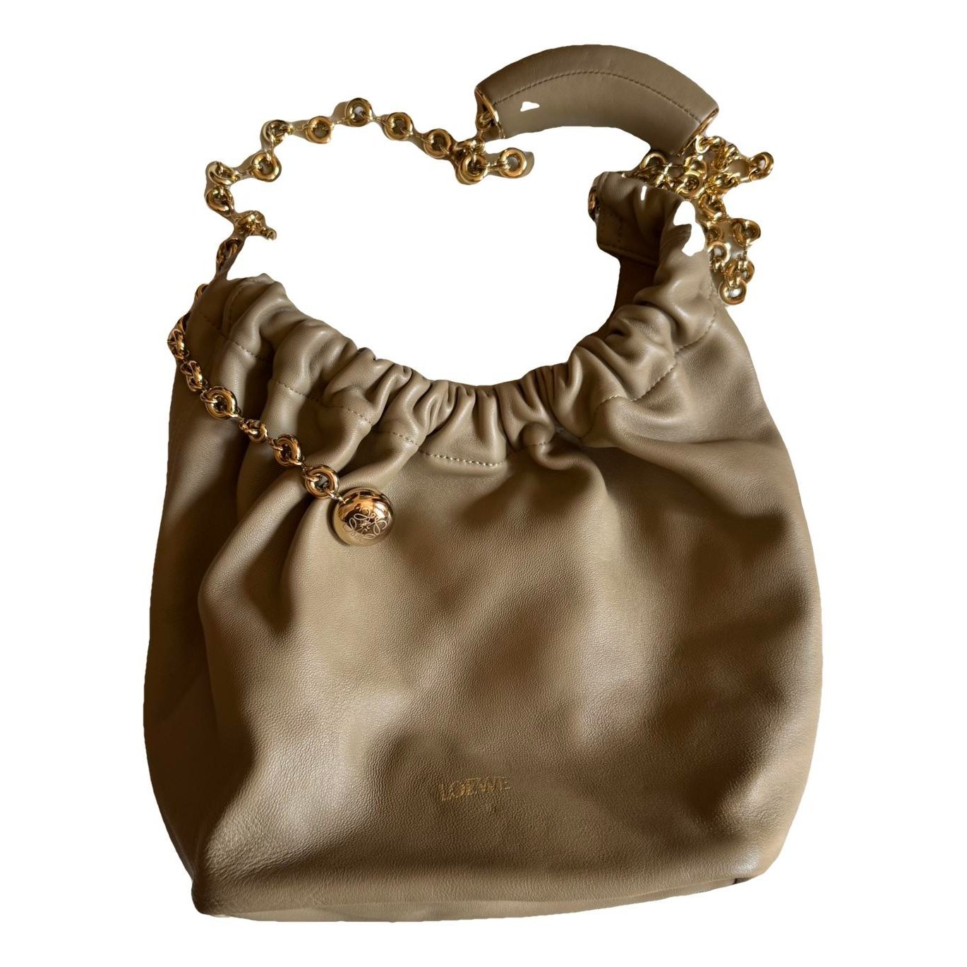Squeeze leather handbag