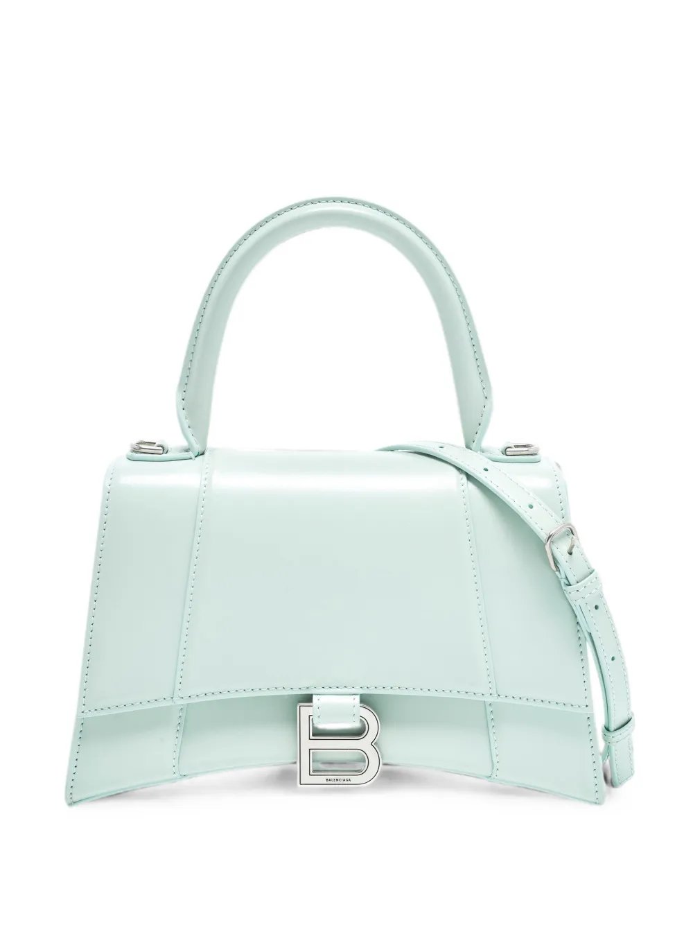 Hourglass top handle bag