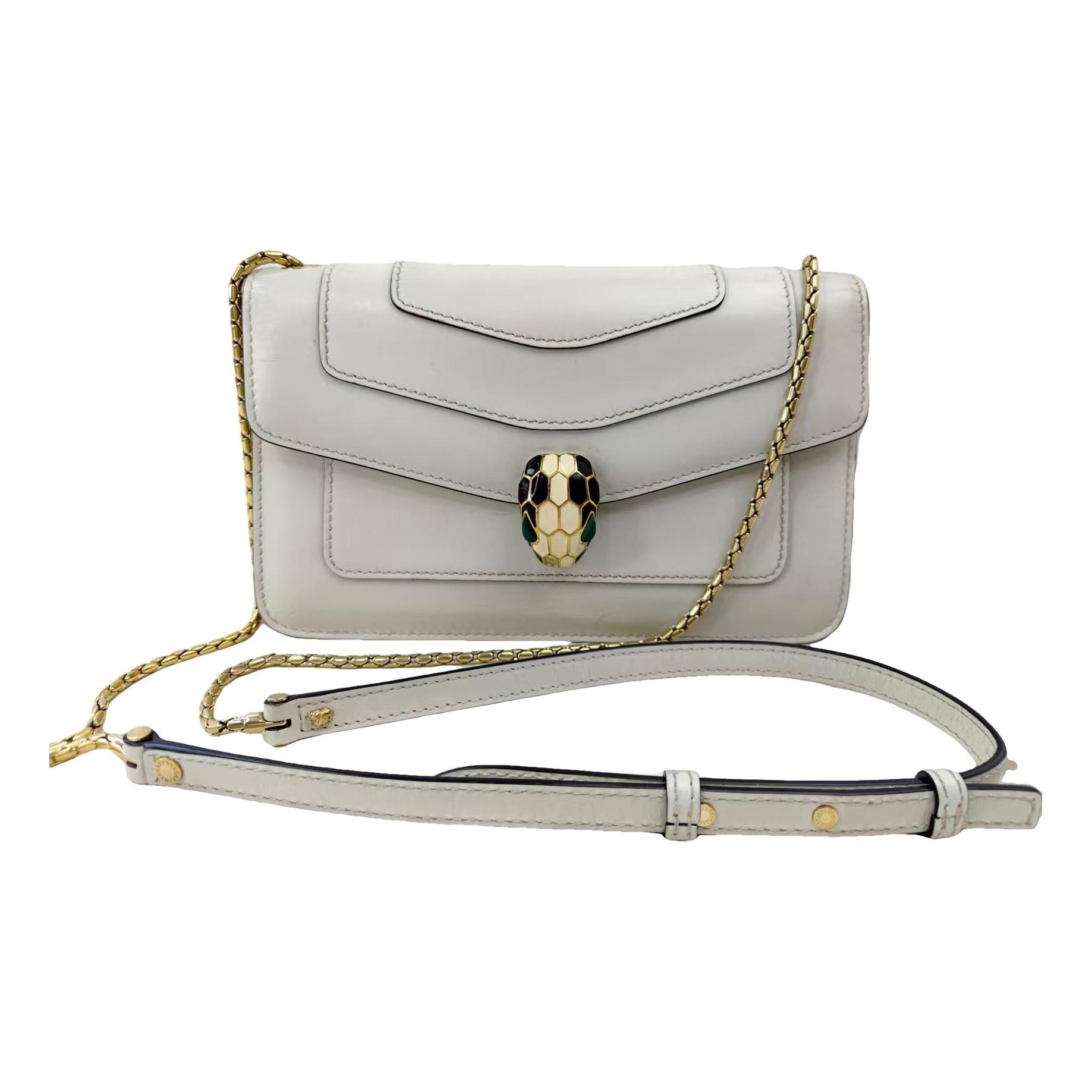 Serpenti leather handbag