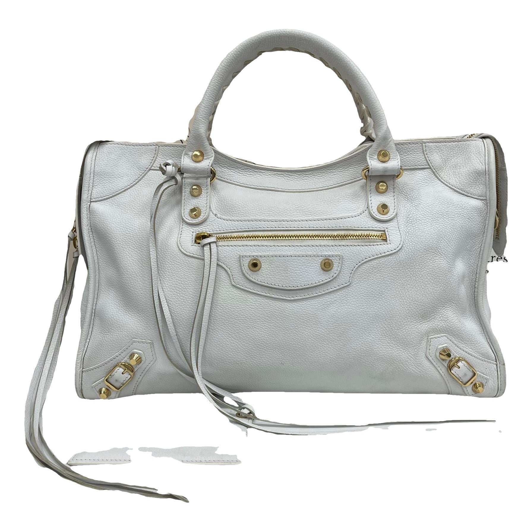 City leather handbag