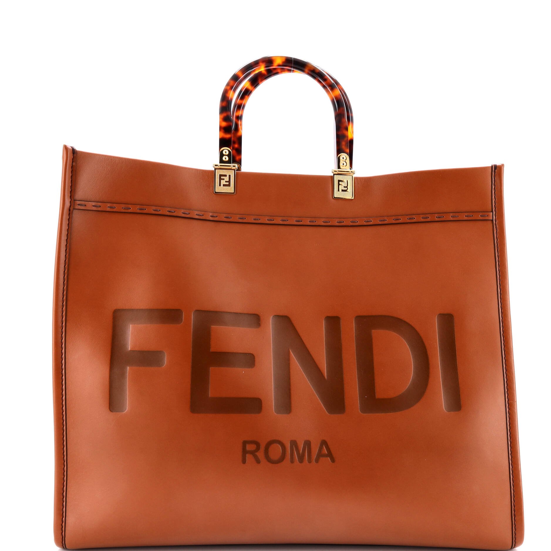 Fendi Sunshine Shopper Tote Leather Large
