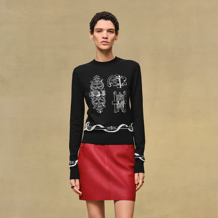 Noir "Ferronnerie" Long-sleeve Sweater