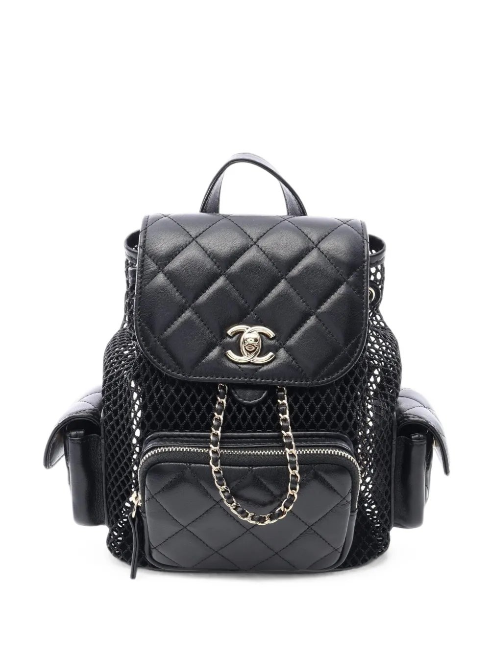 small Matelassé chain backpack
