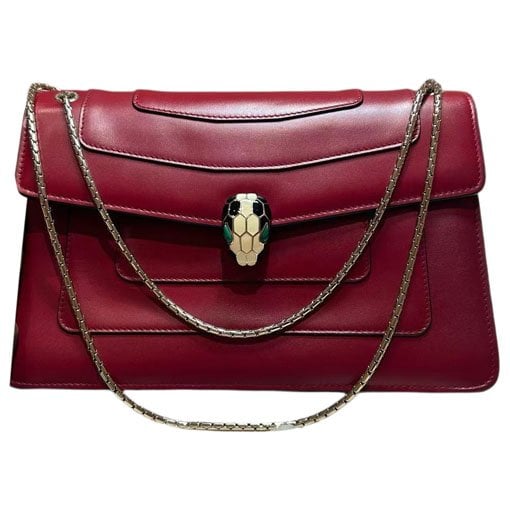 Serpenti leather handbag