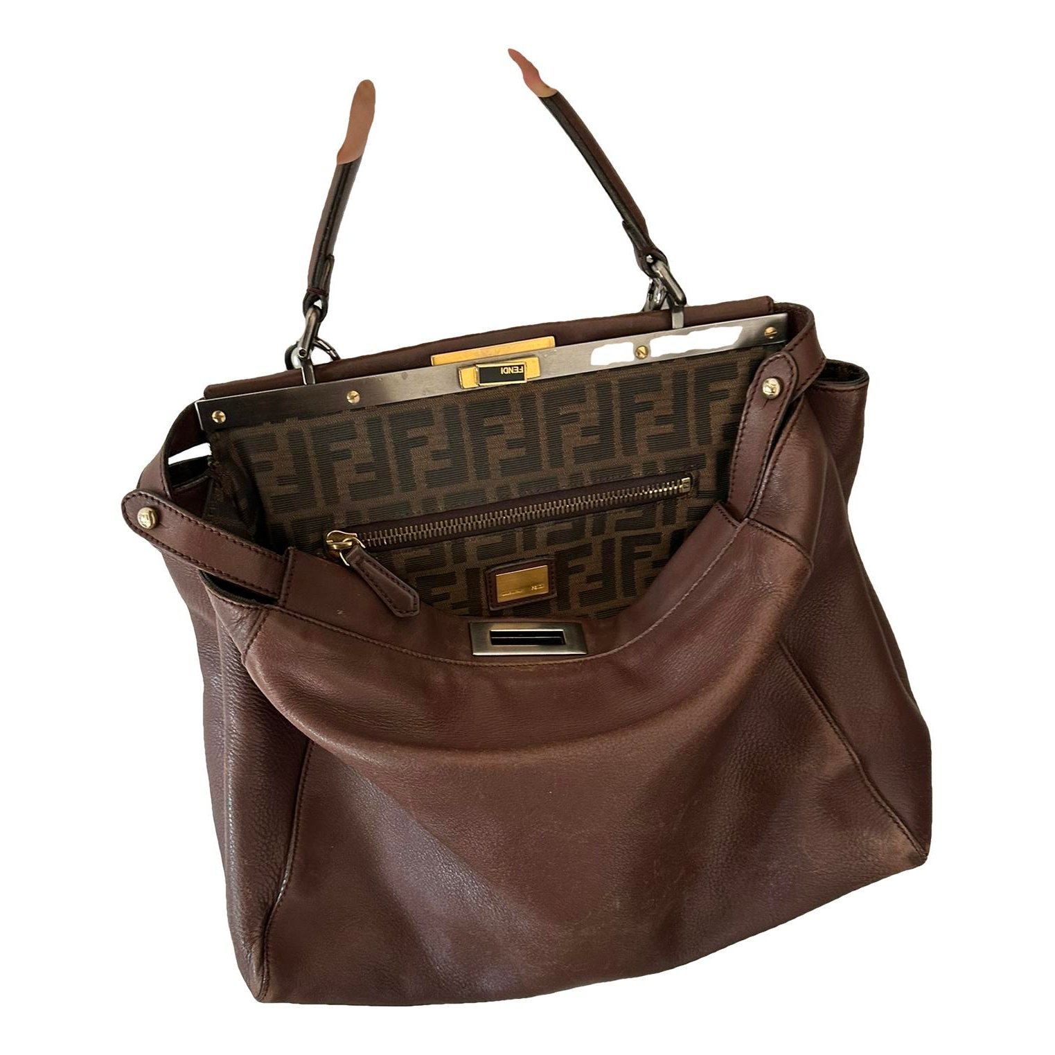 Peekaboo leather handbag