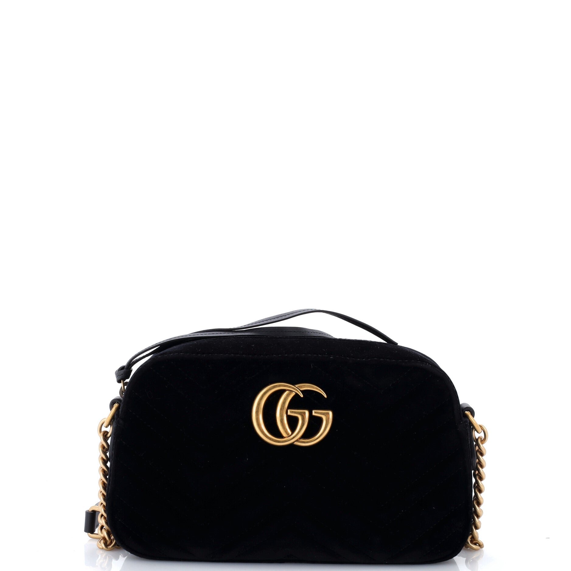 GG Marmont Shoulder Bag Matelasse Velvet Small