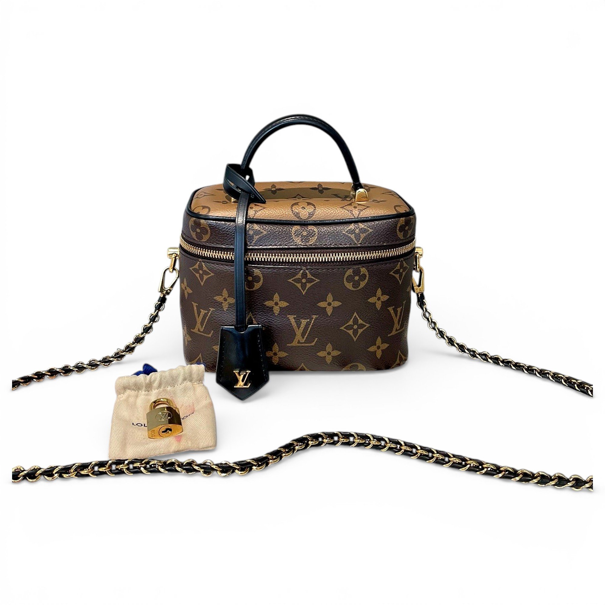 Vanity leather handbag
