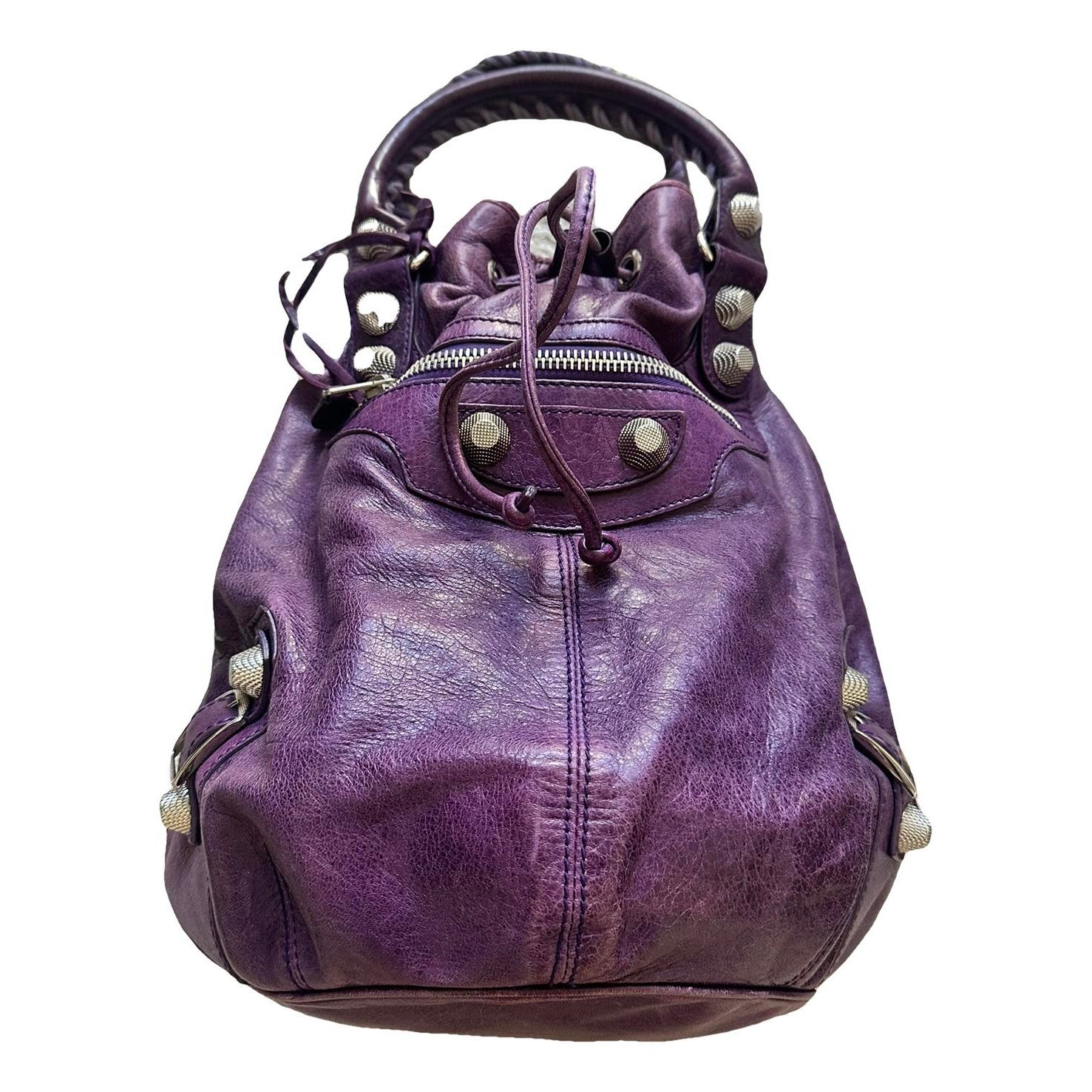 City leather handbag