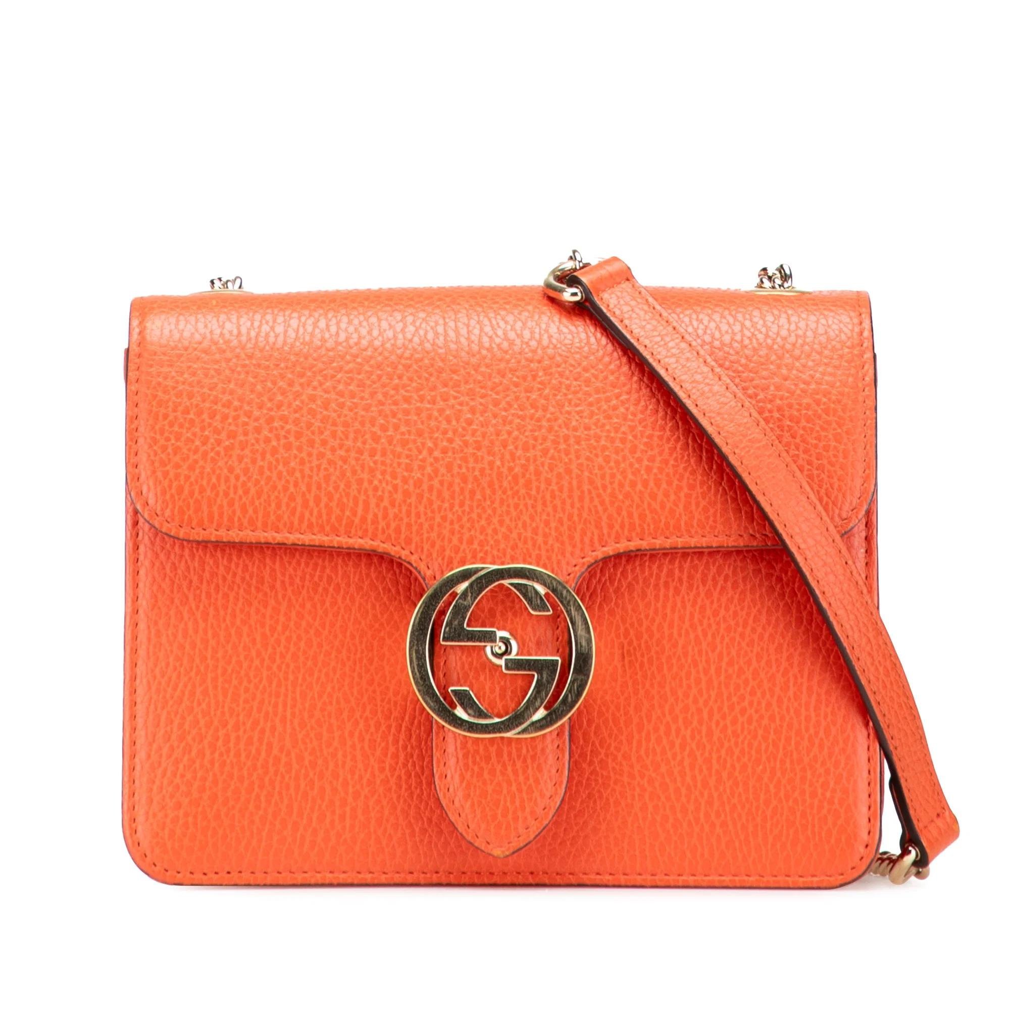 Interlocking pony-style calfskin crossbody bag