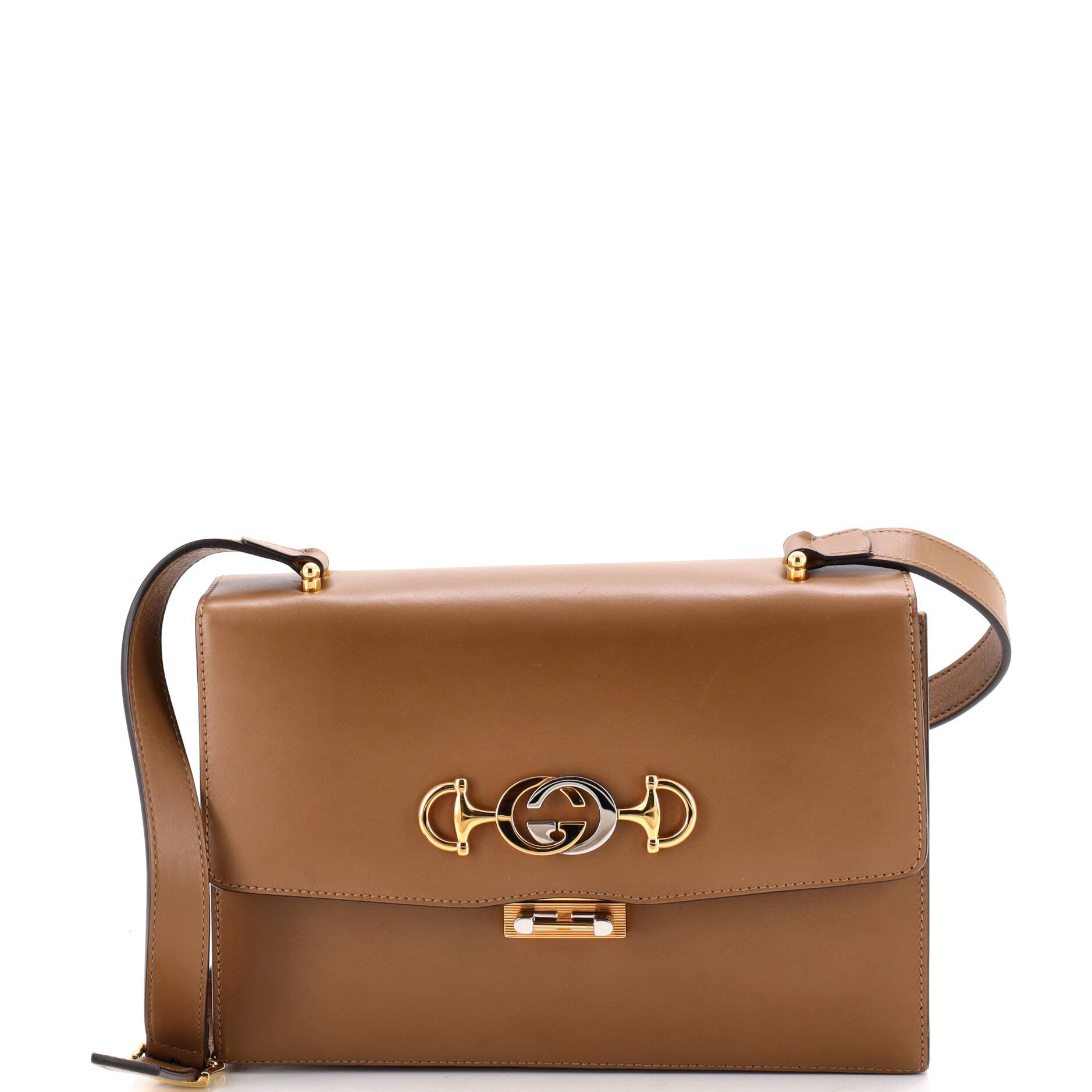 Zumi Flap Shoulder Bag Leather Small