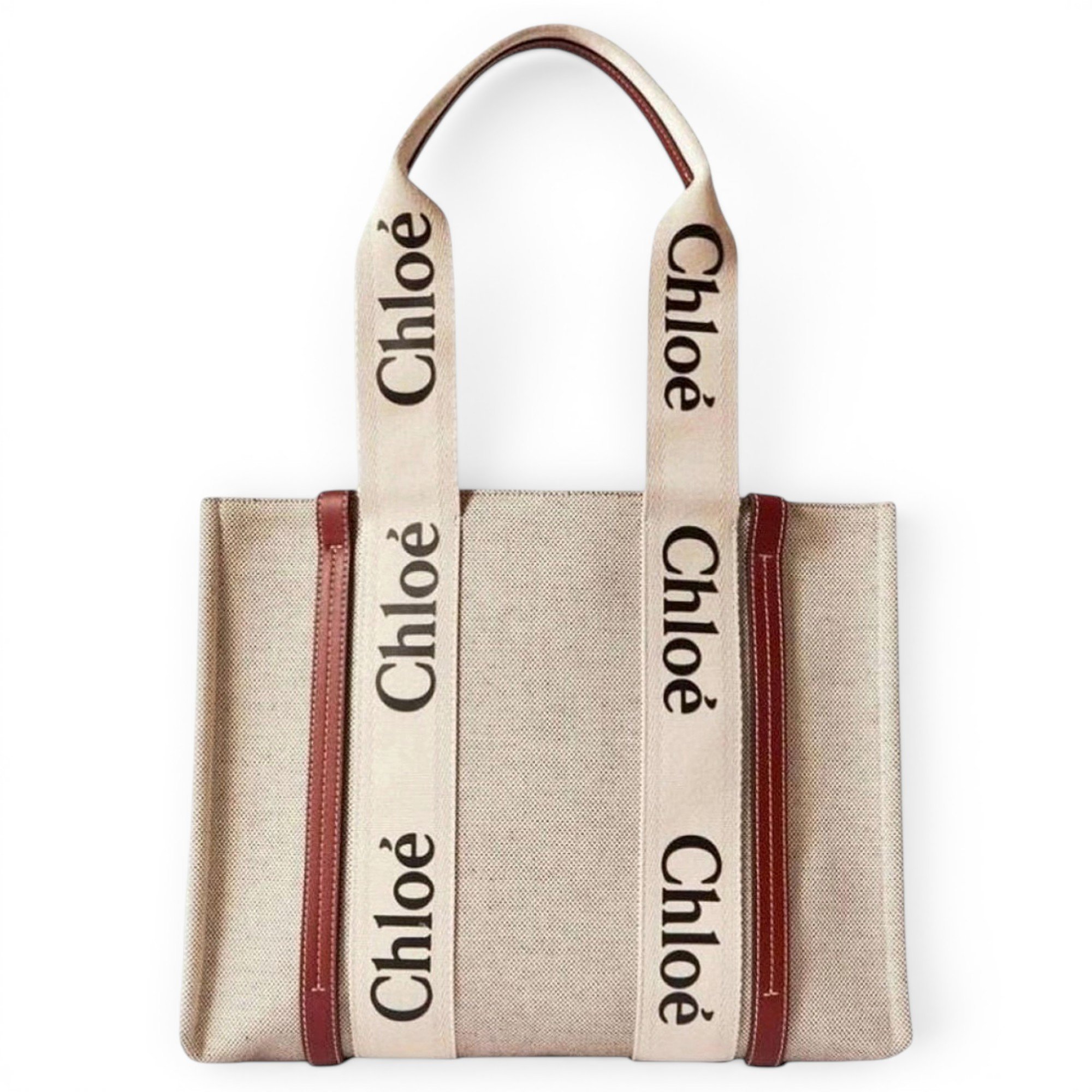 Woody leather tote