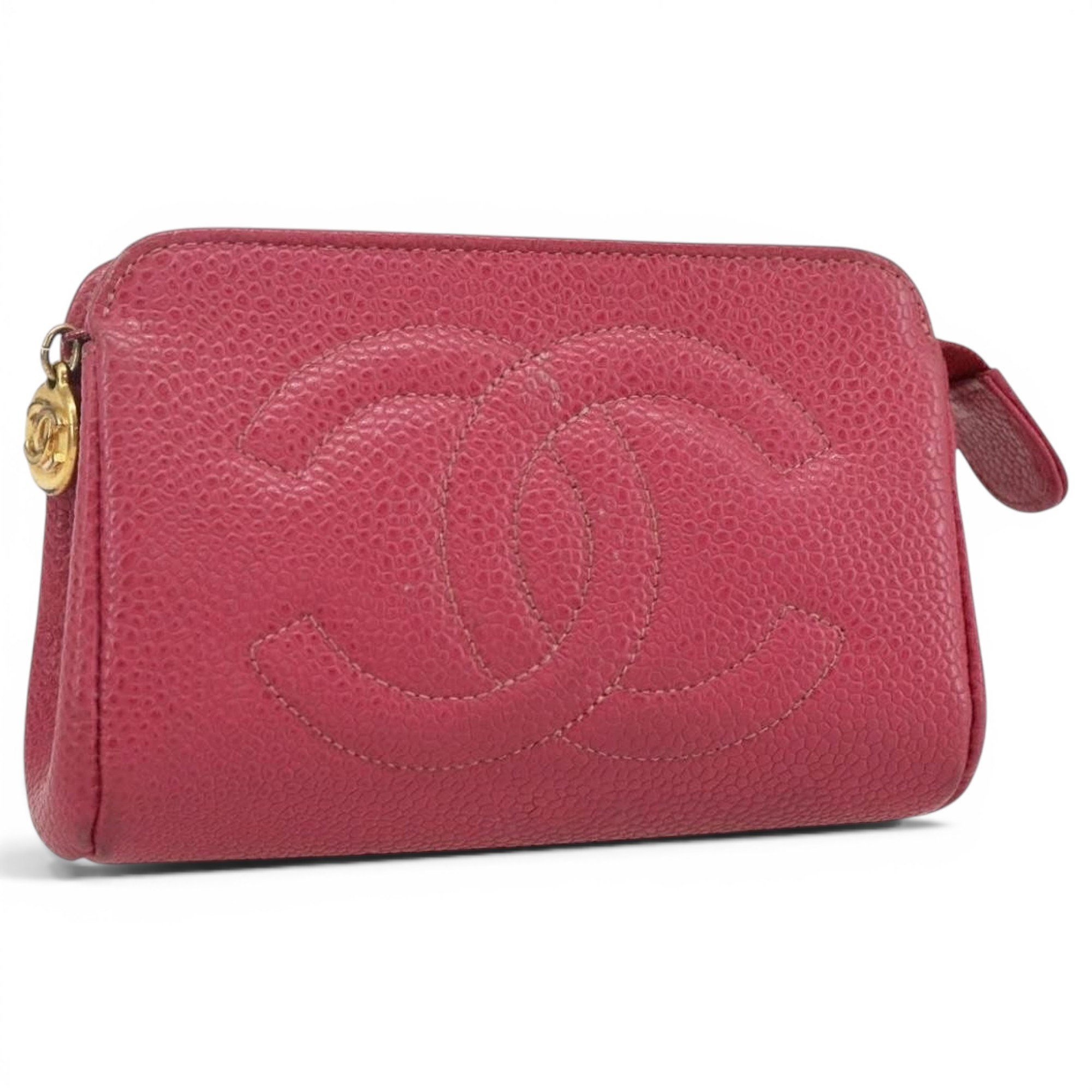 Leather clutch bag
