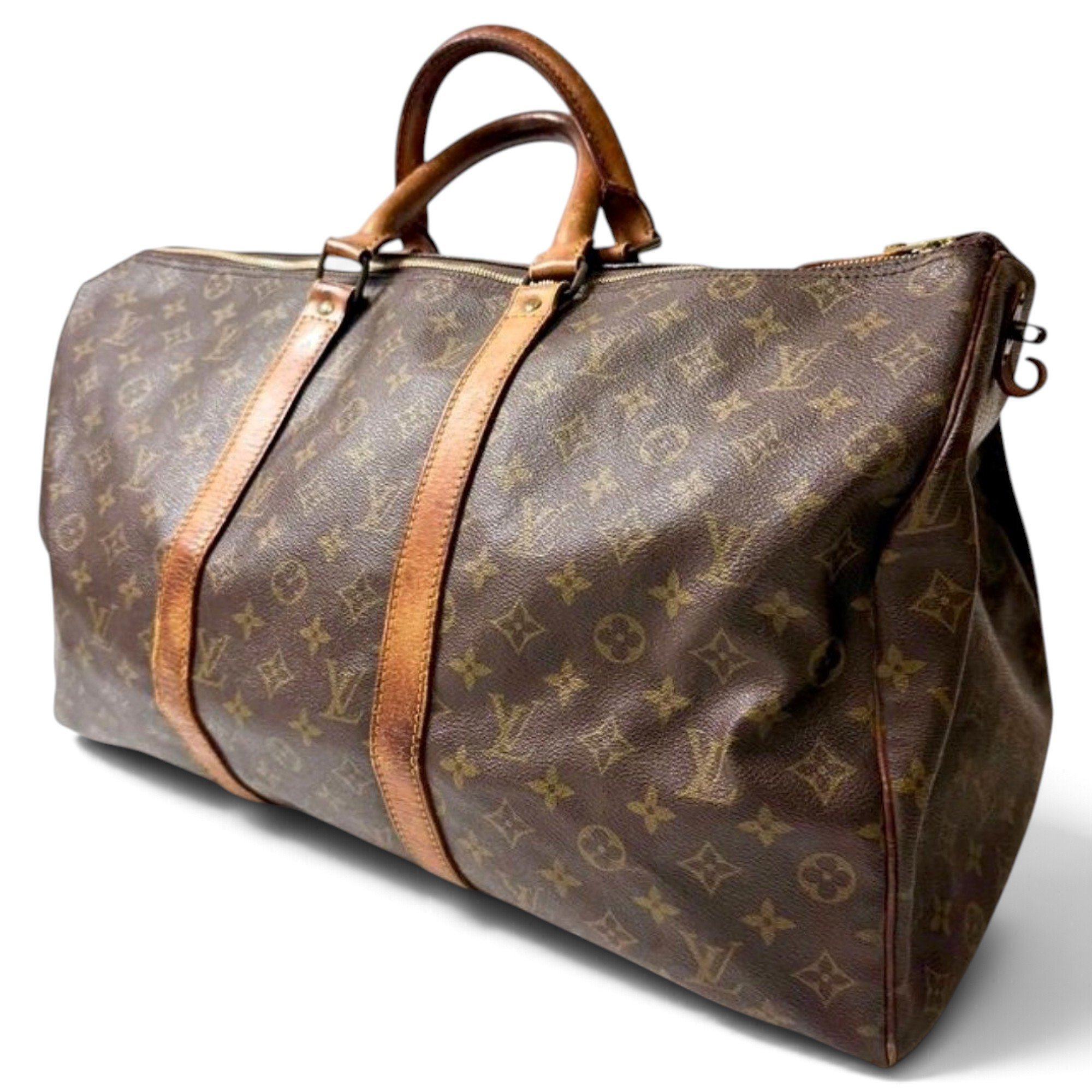 Keepall leather travel bag