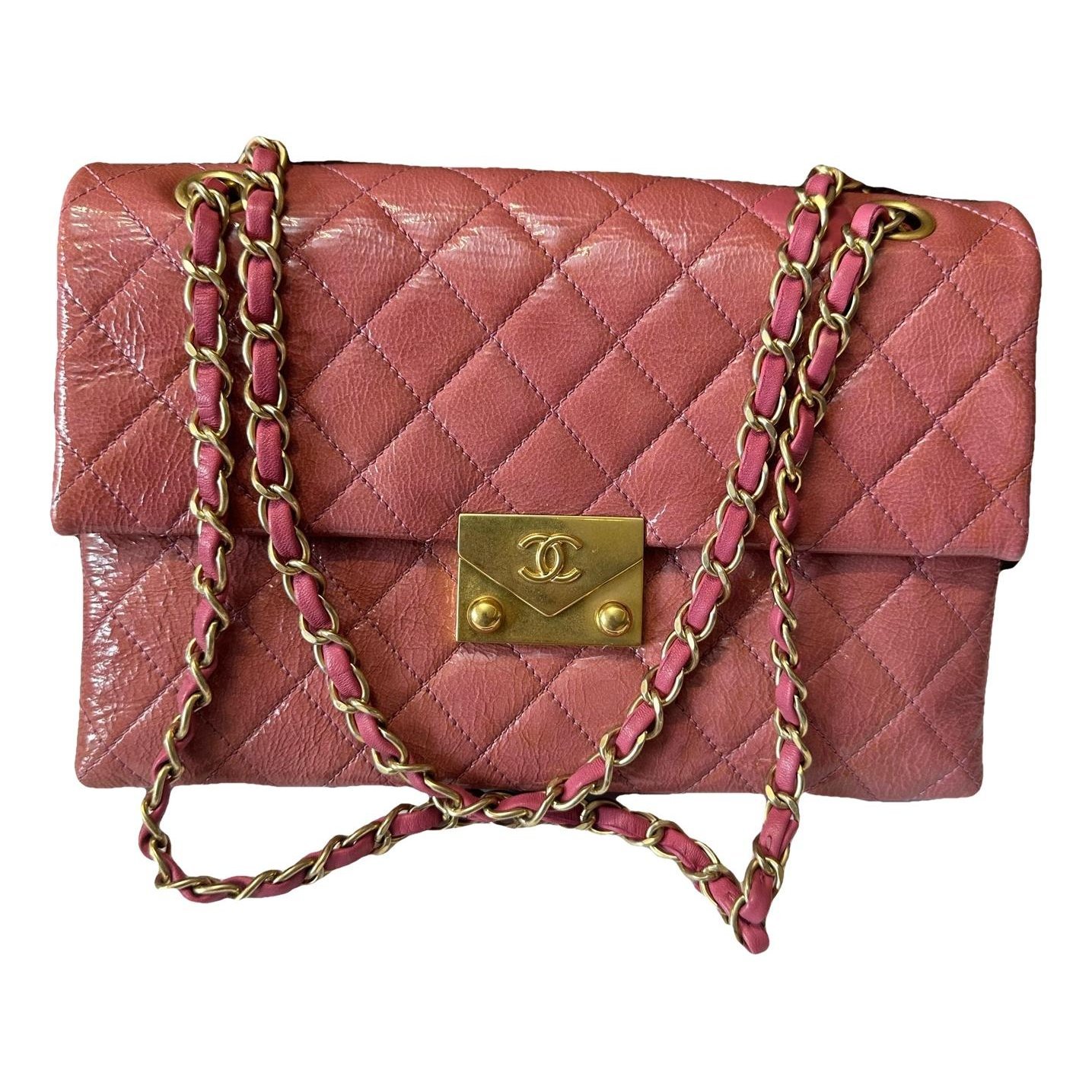 Trendy CC Flap patent leather handbag