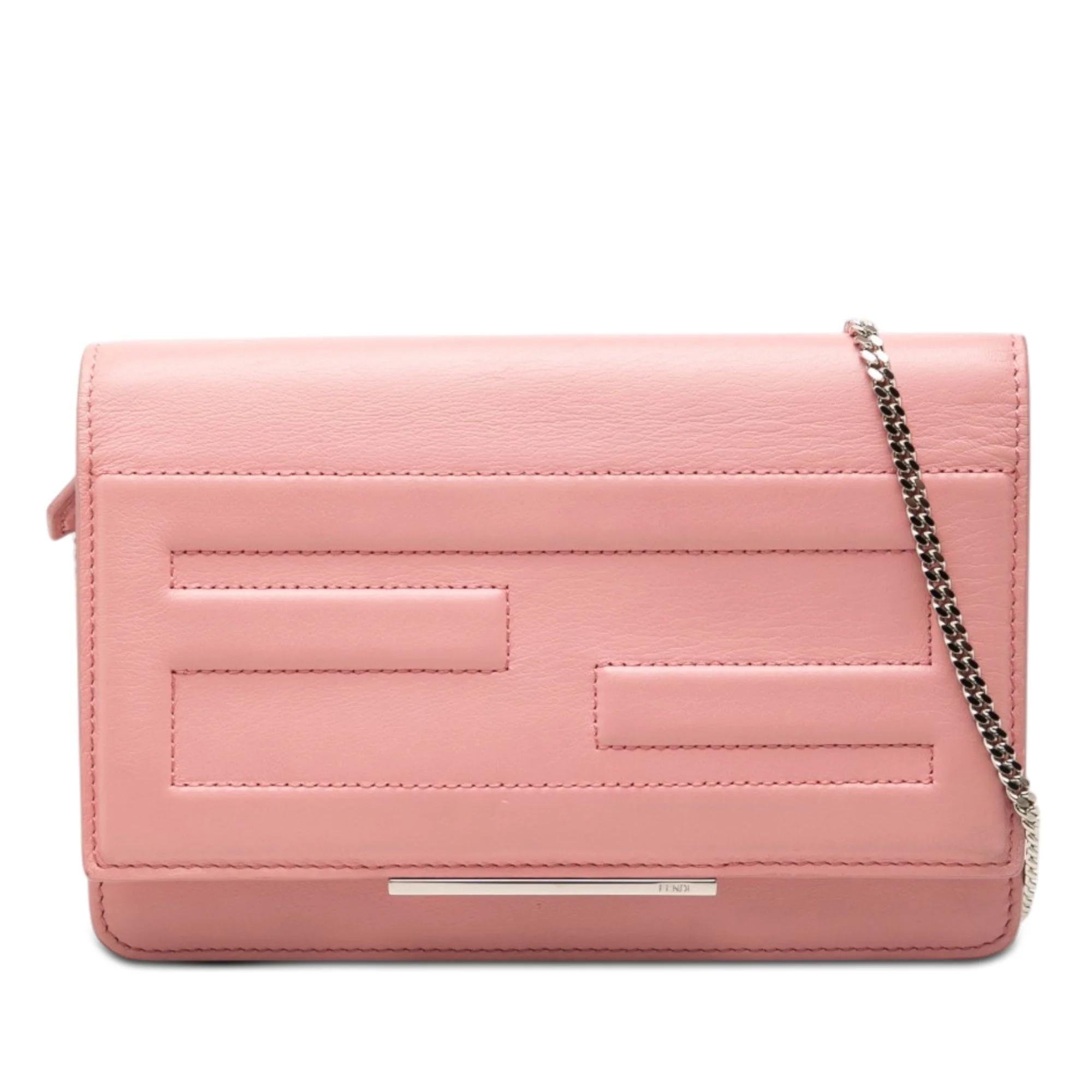 Wallet On Chain leather crossbody bag