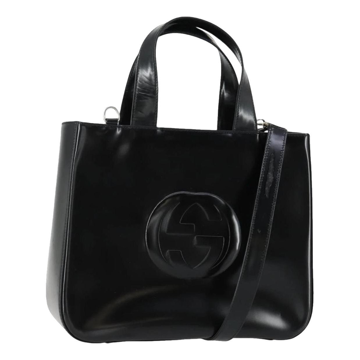 Patent leather handbag